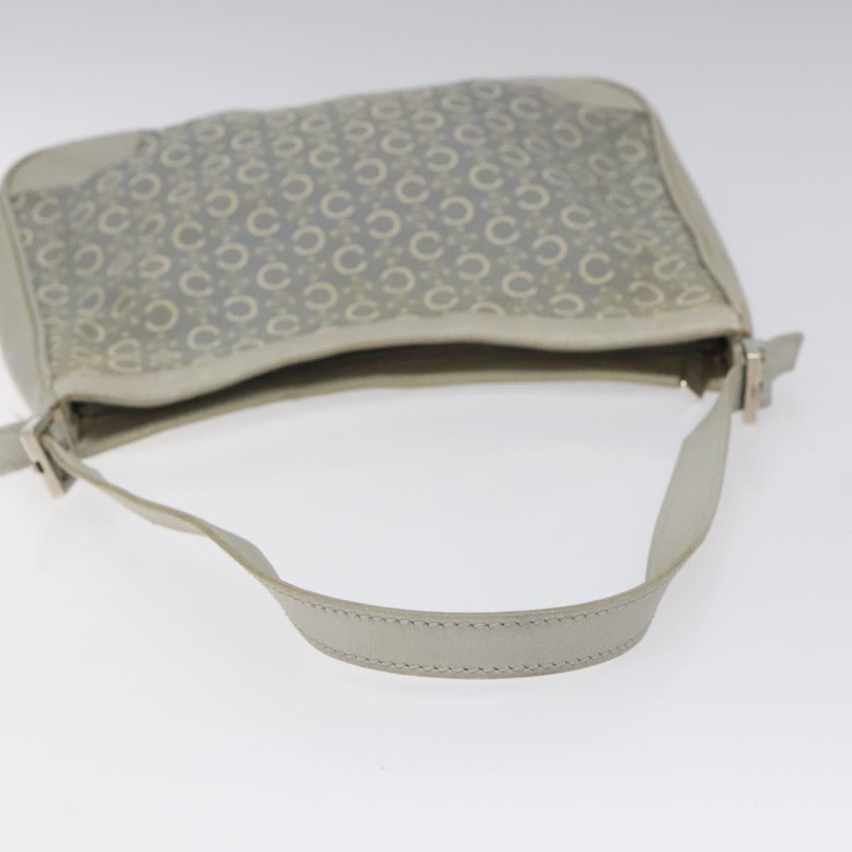 CELINE C Macadam Canvas Shoulder Bag Gray Auth JB071