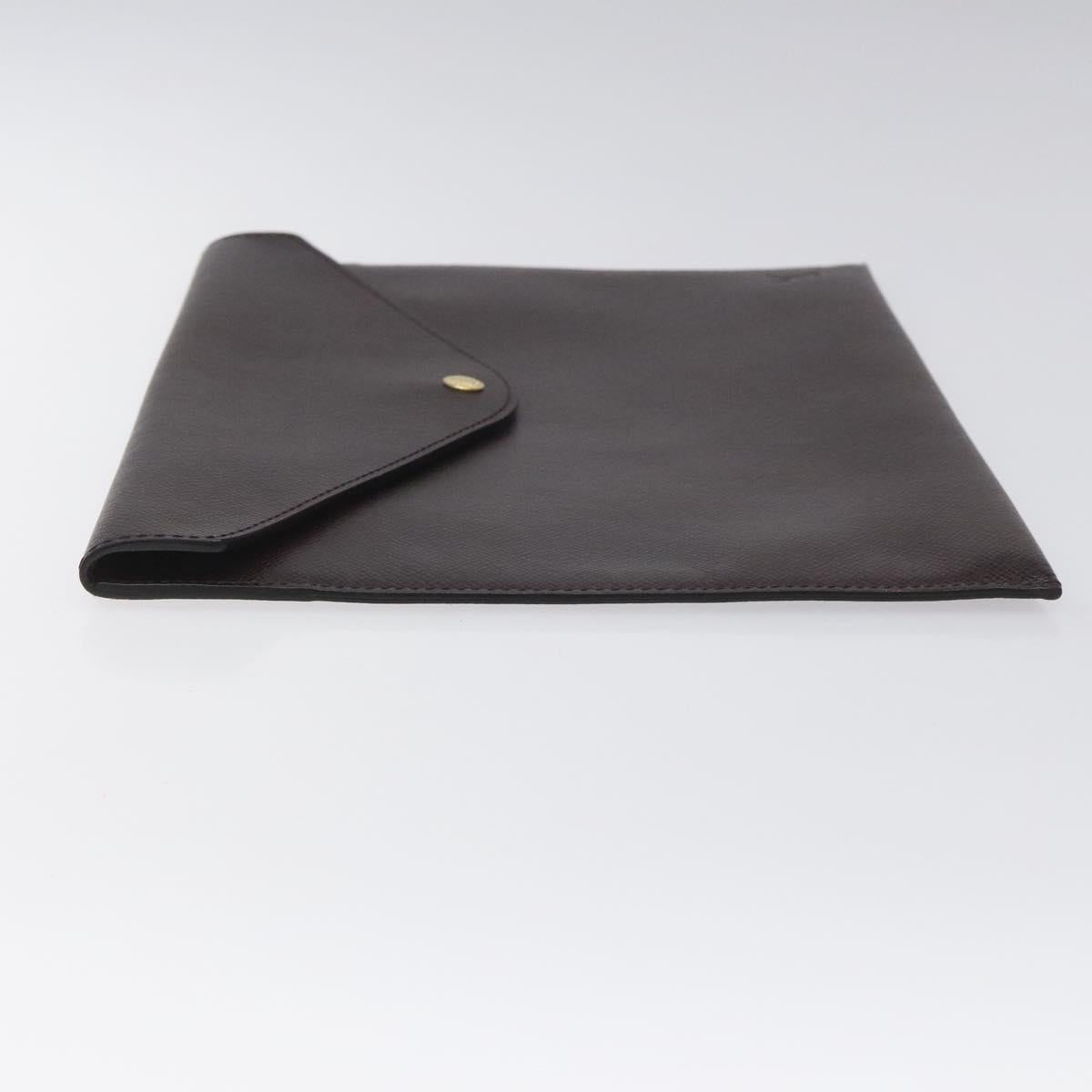 LOUIS VUITTON Taiga Document Case Clutch Bag Acajou M99087 LV Auth JB083