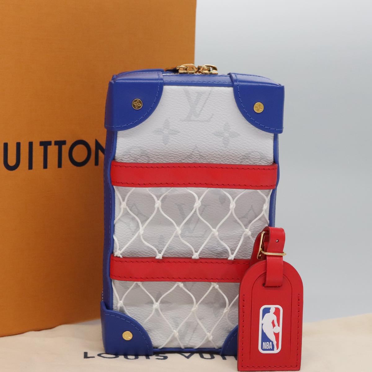 LOUIS VUITTON LVxNBA Tigerama Soft Trunk Phone Box Bag White M80101 Auth JB084S