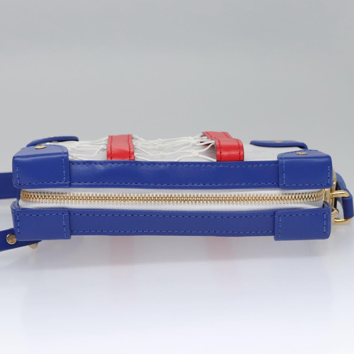 LOUIS VUITTON LVxNBA Tigerama Soft Trunk Phone Box Bag White M80101 Auth JB084S