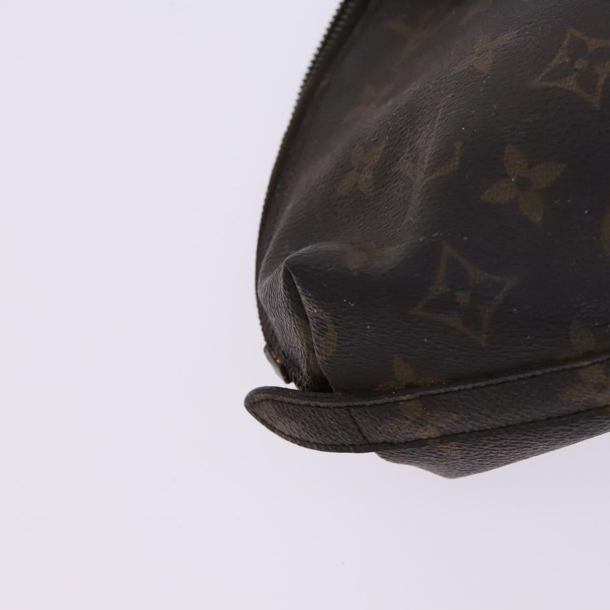 LOUIS VUITTON Monogram Trousse Demi Ronde Cosmetic Pouch M47520 LV Auth JB085