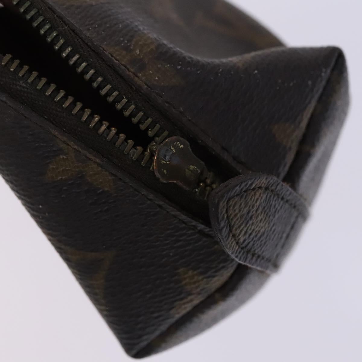 LOUIS VUITTON Monogram Trousse Demi Ronde Cosmetic Pouch M47520 LV Auth JB085