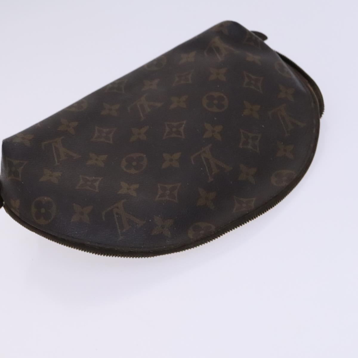 LOUIS VUITTON Monogram Trousse Demi Ronde Cosmetic Pouch M47520 LV Auth JB085