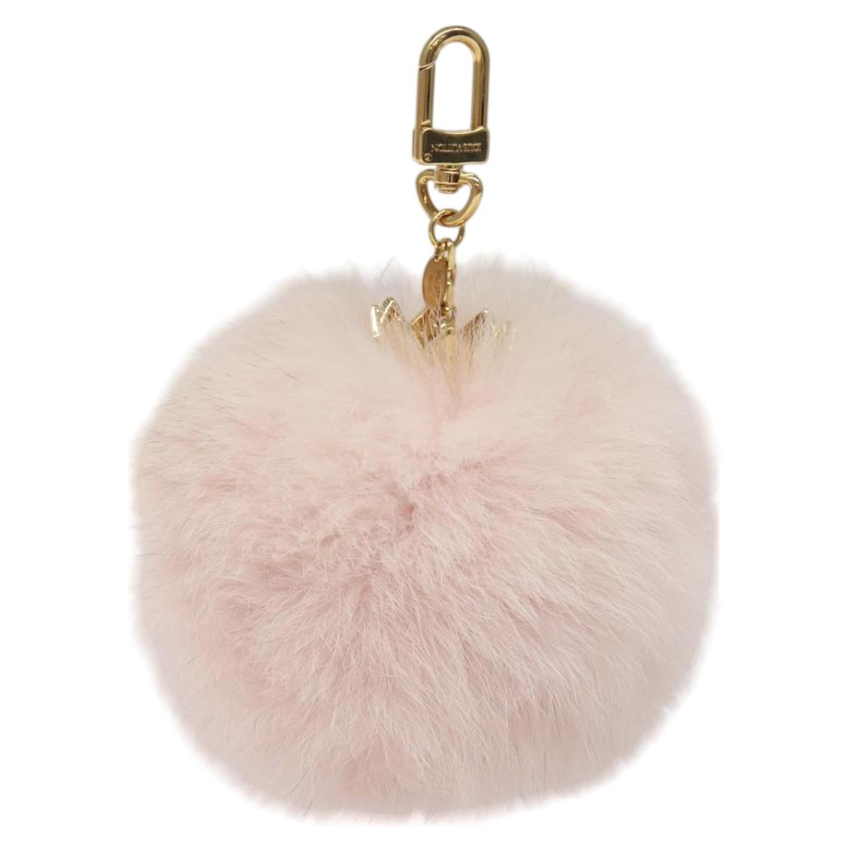 LOUIS VUITTON Fuzzy Bubble Key Holder Pink Gold M67371 LV Auth JB089M