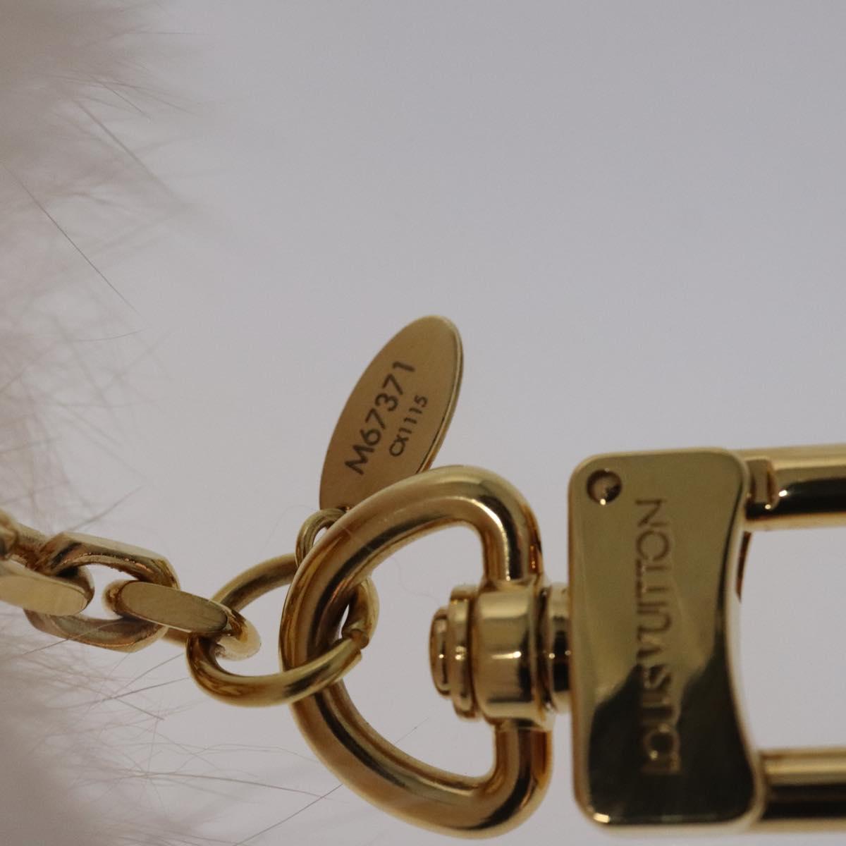 LOUIS VUITTON Fuzzy Bubble Key Holder Pink Gold M67371 LV Auth JB089M