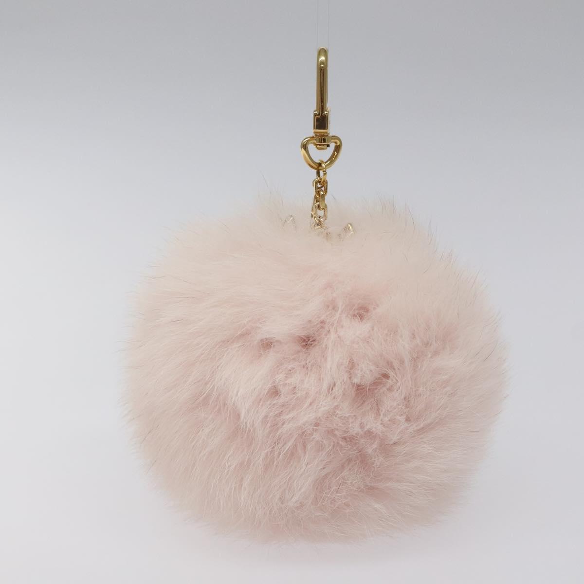 LOUIS VUITTON Fuzzy Bubble Key Holder Pink Gold M67371 LV Auth JB089M