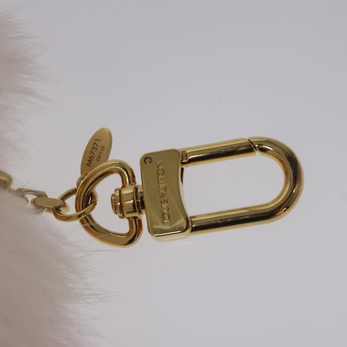 LOUIS VUITTON Fuzzy Bubble Key Holder Pink Gold M67371 LV Auth JB089M