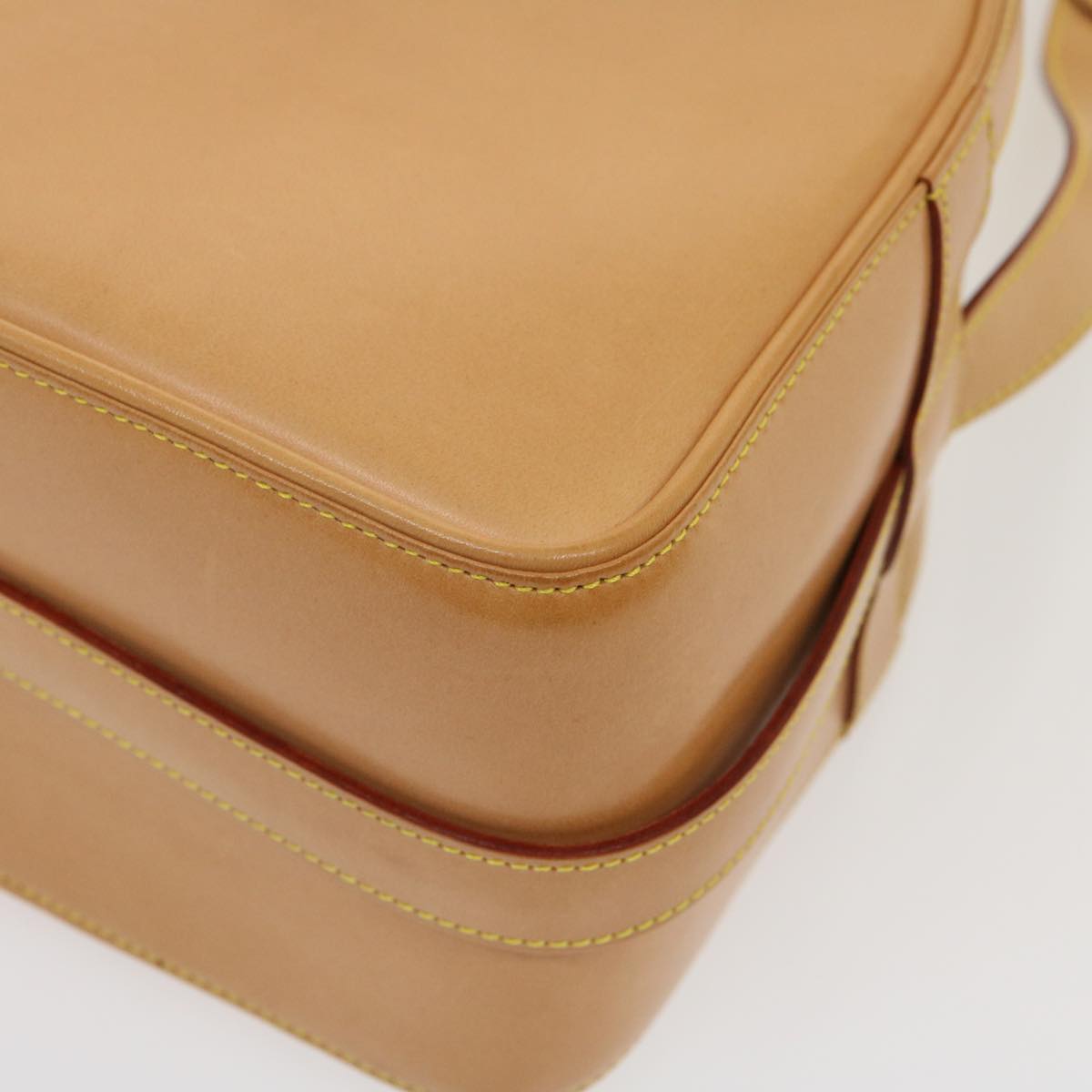 LOUIS VUITTON Nomad Leather Reporter PM Shoulder Bag SPO Beige LV Auth ai626SAV