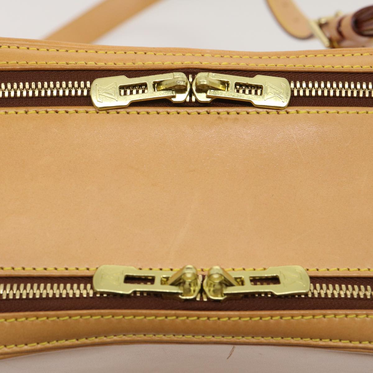 LOUIS VUITTON Nomad Leather Reporter PM Shoulder Bag SPO Beige LV Auth ai626SAV