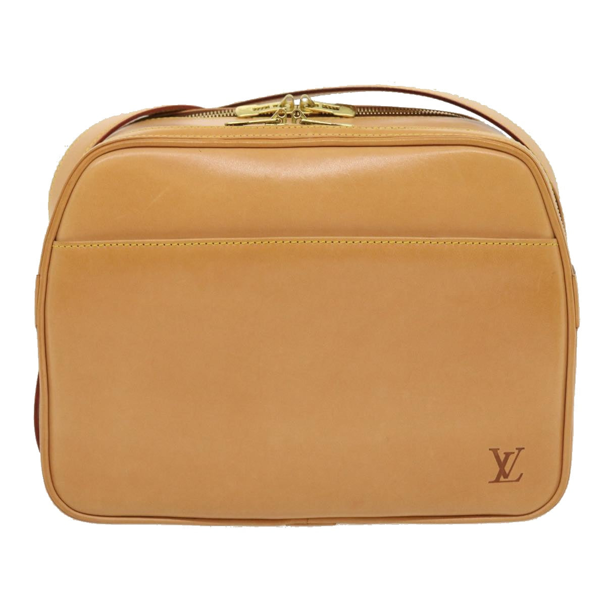 LOUIS VUITTON Nomad Leather Reporter PM Shoulder Bag SPO Beige LV Auth ai626SAV