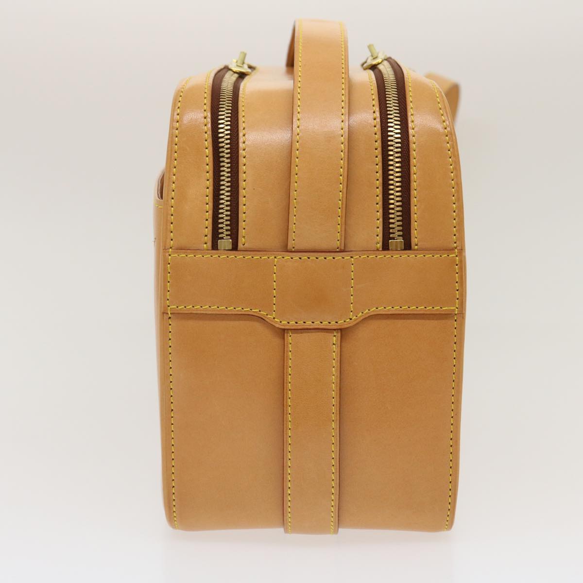 LOUIS VUITTON Nomad Leather Reporter PM Shoulder Bag SPO Beige LV Auth ai626SAV