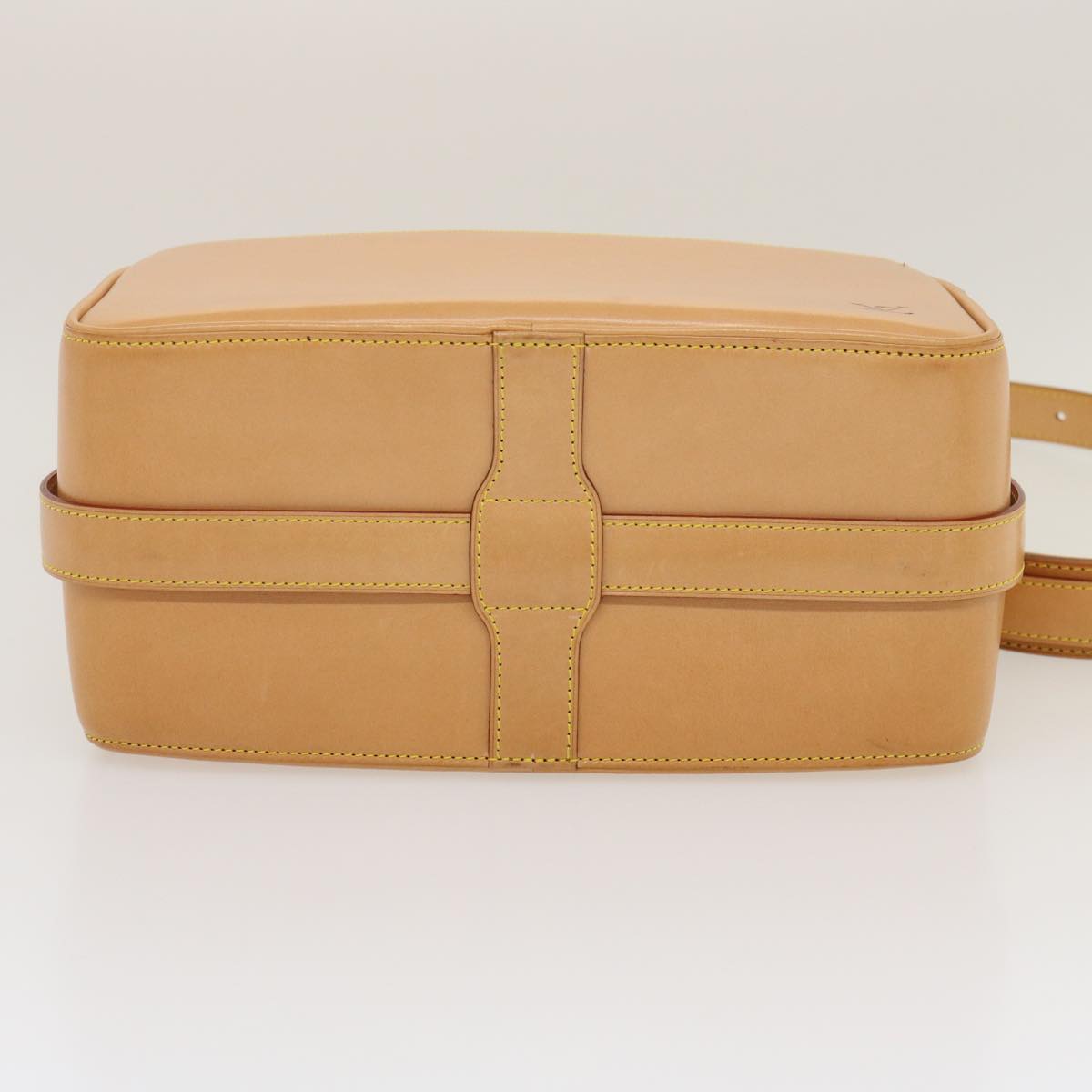 LOUIS VUITTON Nomad Leather Reporter PM Shoulder Bag SPO Beige LV Auth ai626SAV