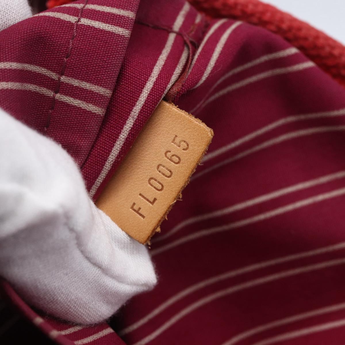 LOUIS VUITTON Antigua Kava PM Tote Bag Canvas Rouge M40037 LV Auth ka001