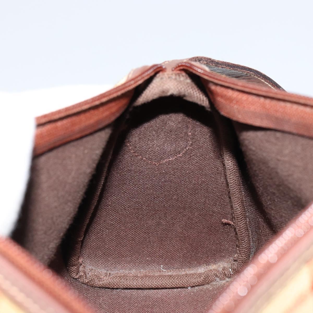 Burberrys Nova Check Shoulder Bag PVC Beige Gold Auth ka004