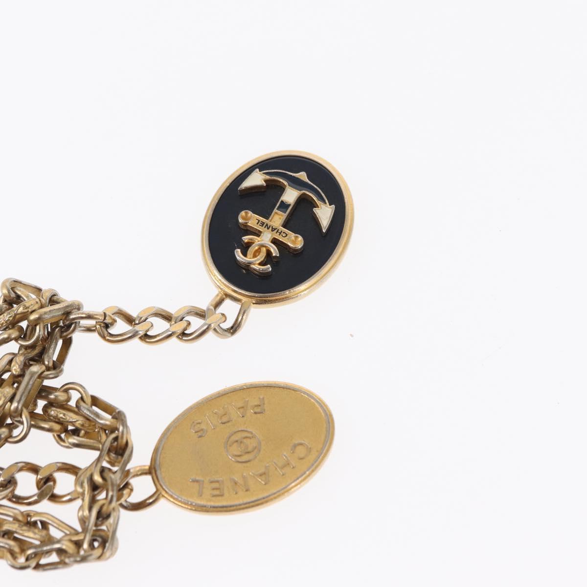 CHANEL Chain Shoulder Bag Leather Red Gold CC Auth ka007