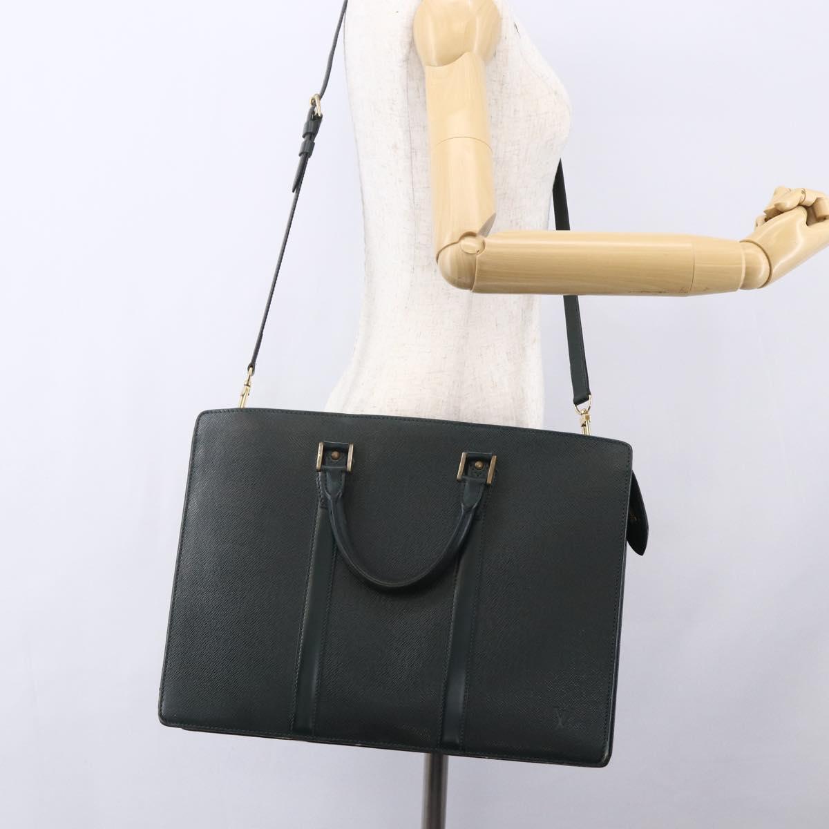 LOUIS VUITTON Taiga Porte Documents Rozan Bag Epicea M30054 LV Auth ka008