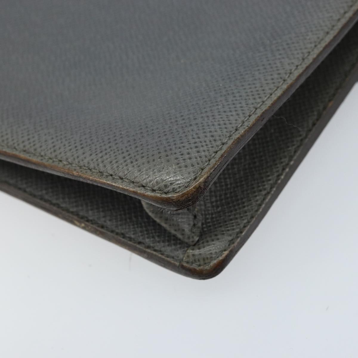 LOUIS VUITTON Taiga Selenga Clutch Bag Ardoise M30782 LV Auth ka010