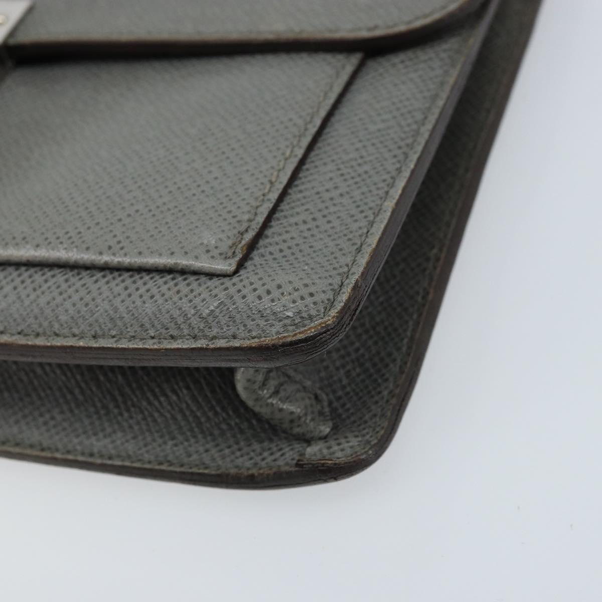 LOUIS VUITTON Taiga Selenga Clutch Bag Ardoise M30782 LV Auth ka010