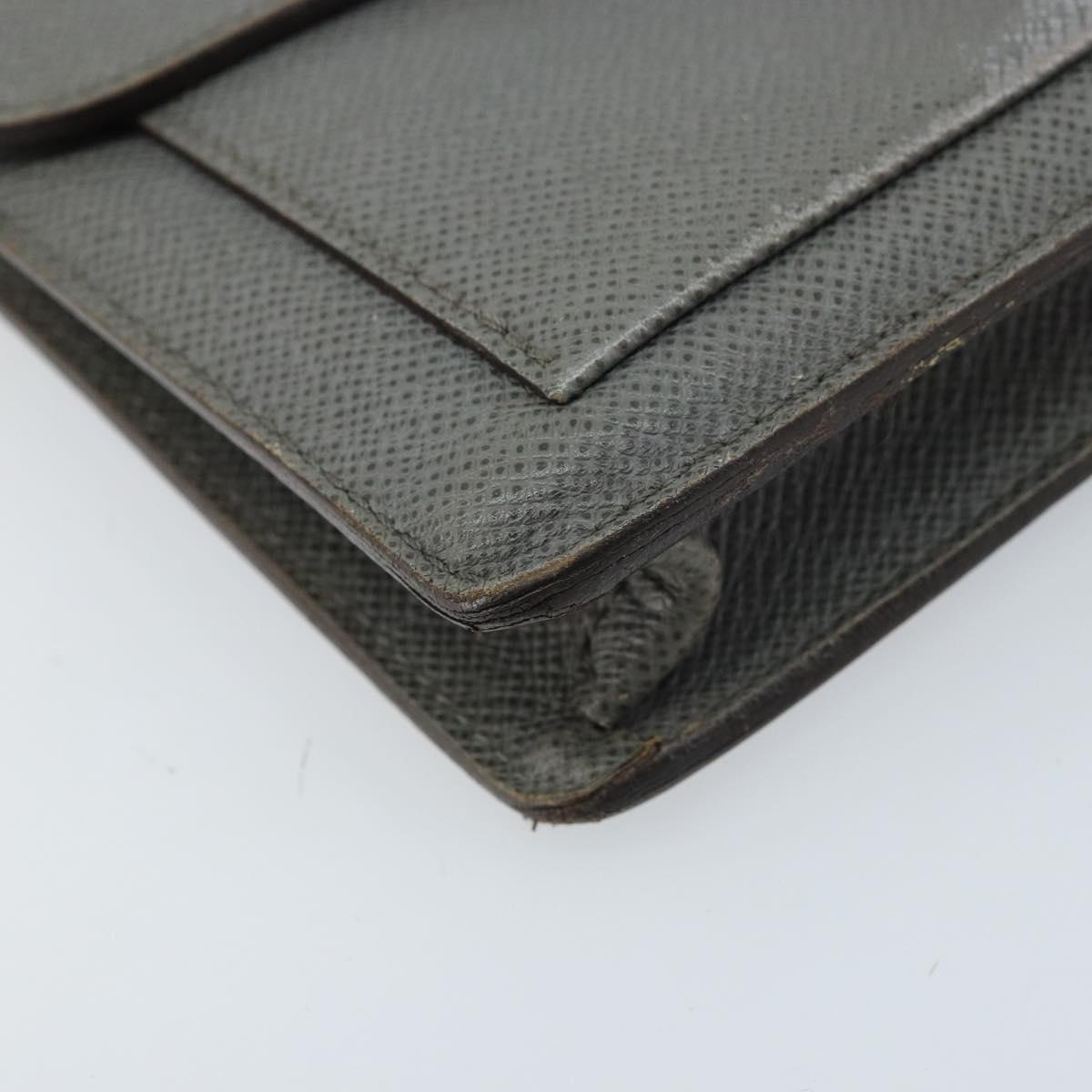LOUIS VUITTON Taiga Selenga Clutch Bag Ardoise M30782 LV Auth ka010
