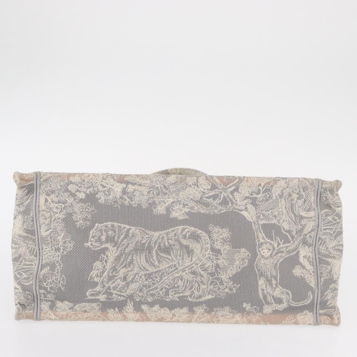Christian Dior Toile De Jouy Book Tote Hand Bag Canvas Gray Auth ka013V