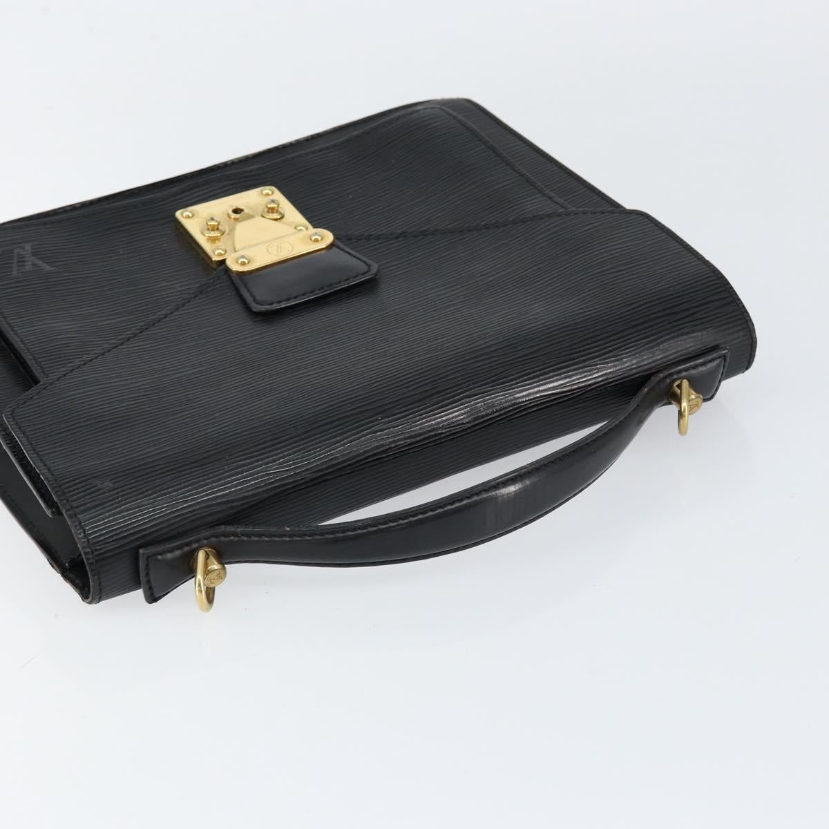 LOUIS VUITTON Epi Monceau 28 Hand Bag Black M52122 LV Auth ka020