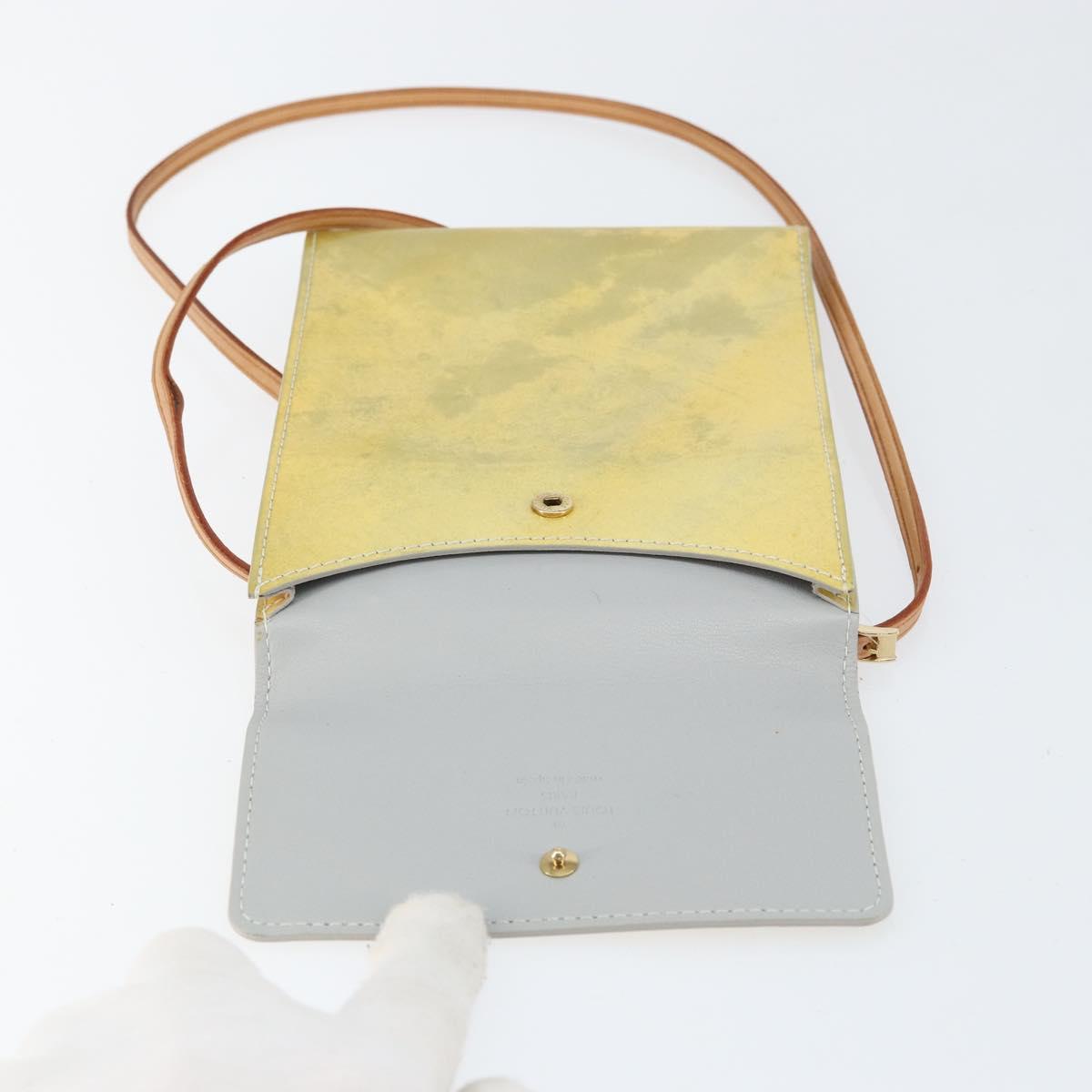 LOUIS VUITTON Monogram Vernis Kenmare Shoulder Bag Gris M91060 LV Auth ka022