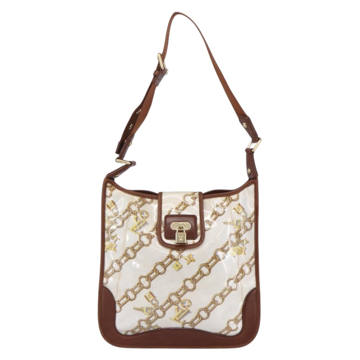 LOUIS VUITTON Monogram Charm Musette Shoulder Bag White M95158 LV Auth ka027