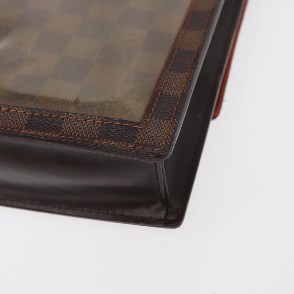 LOUIS VUITTON Damier Ebene Portello Shoulder Bag N45271 LV Auth ka033