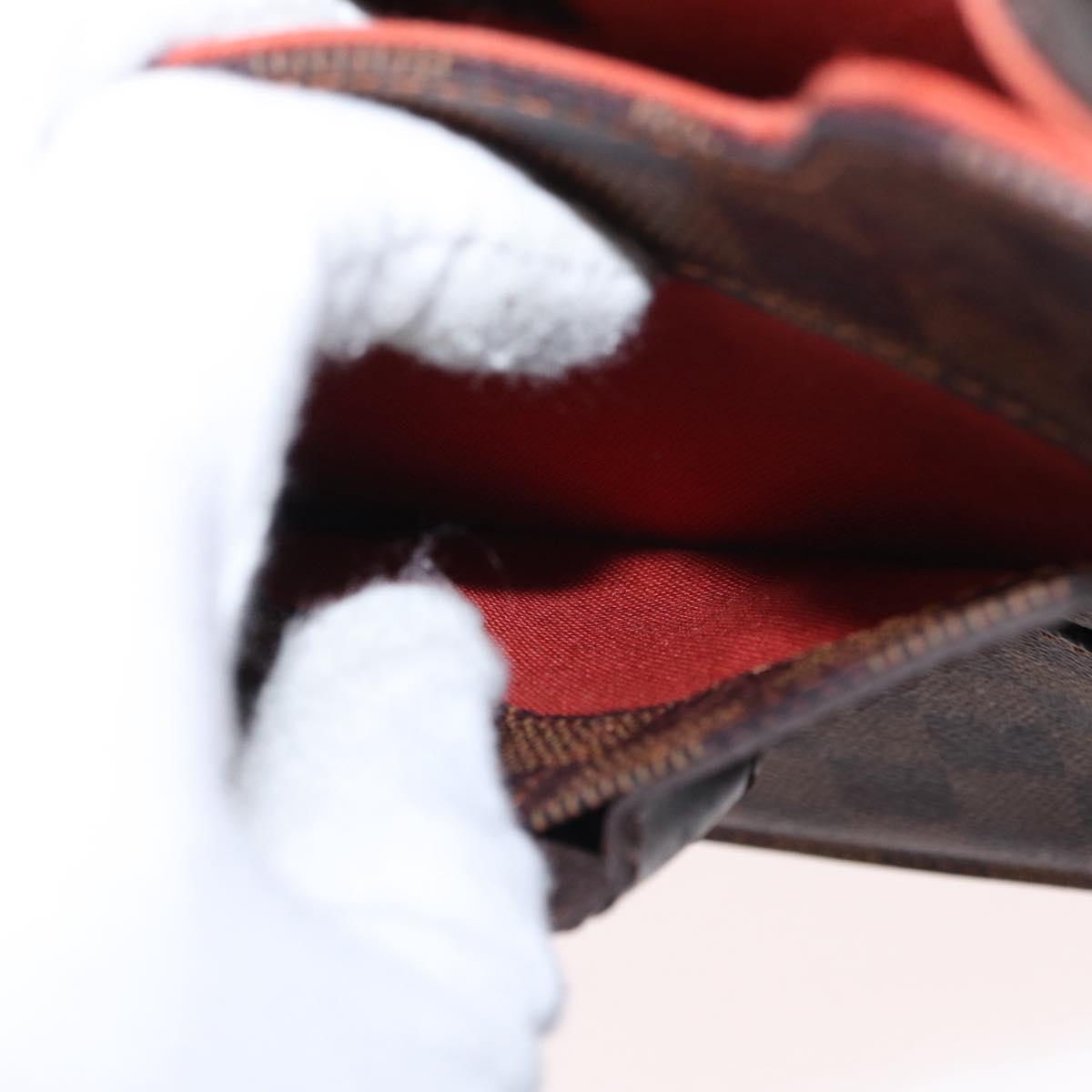 LOUIS VUITTON Damier Ebene Portello Shoulder Bag N45271 LV Auth ka033