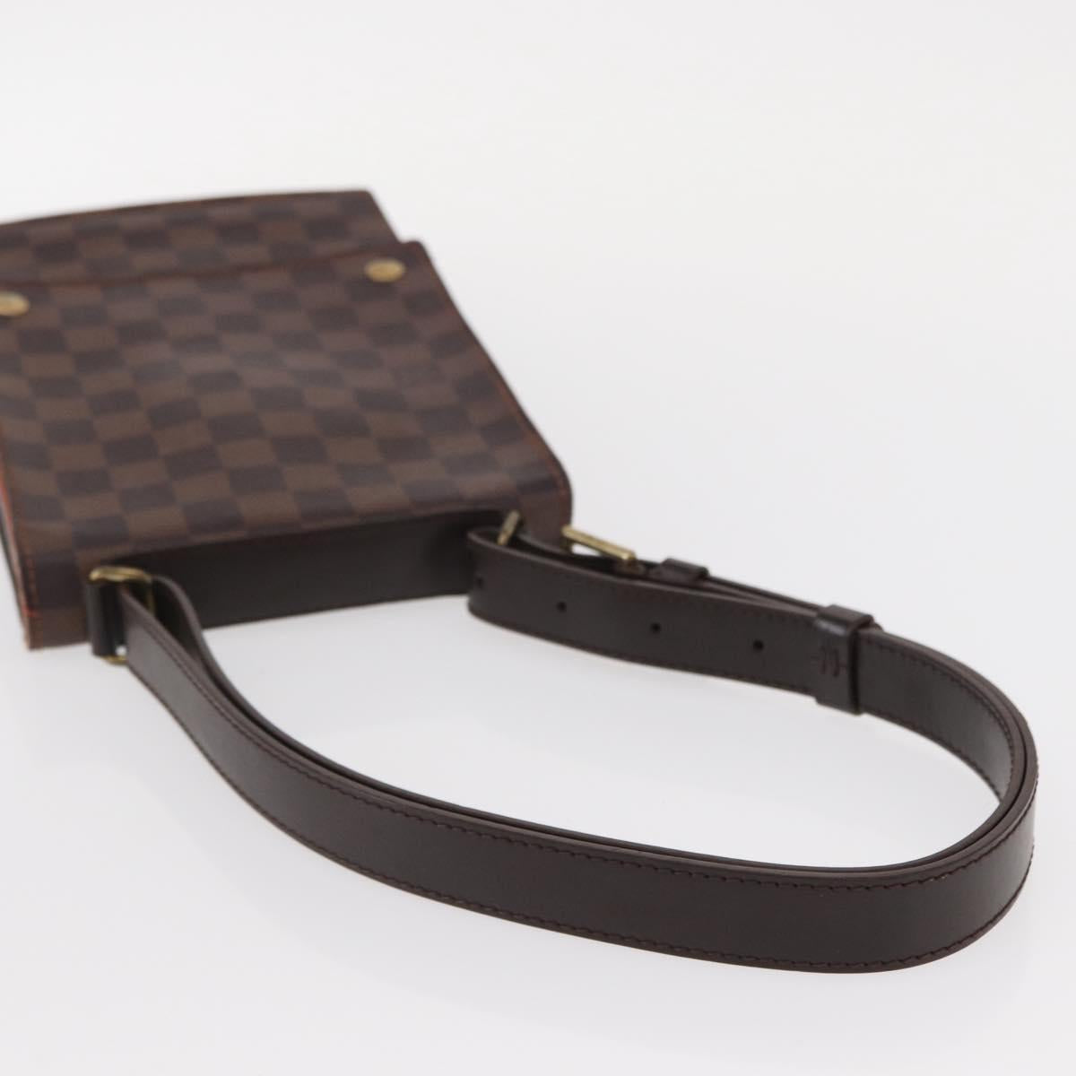 LOUIS VUITTON Damier Ebene Portello Shoulder Bag N45271 LV Auth ka033