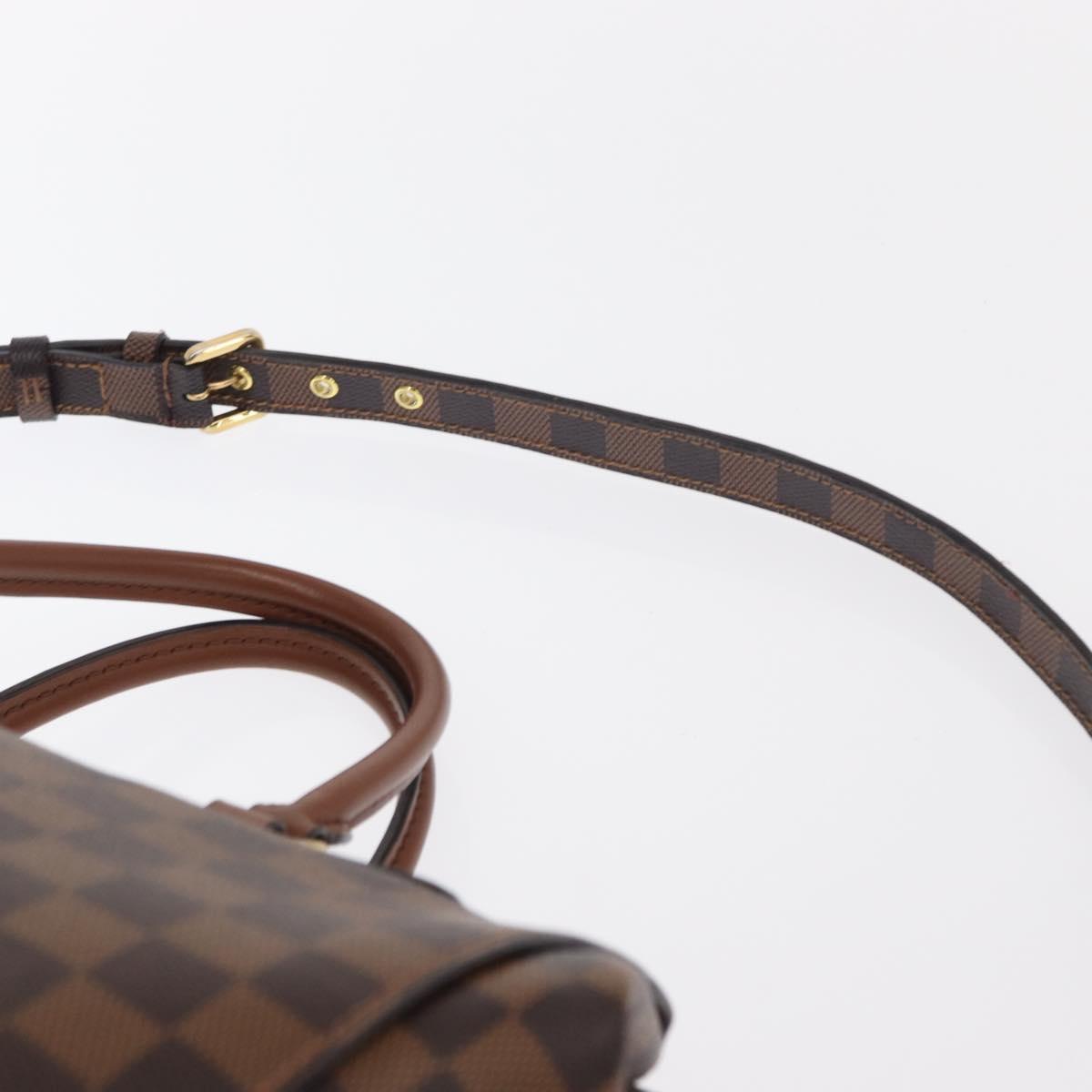 LOUIS VUITTON Damier Ebene Greenwich Hand Bag 2way N41337 LV Auth ka034