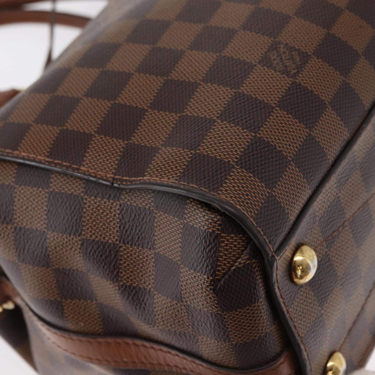 LOUIS VUITTON Damier Ebene Greenwich Hand Bag 2way N41337 LV Auth ka034