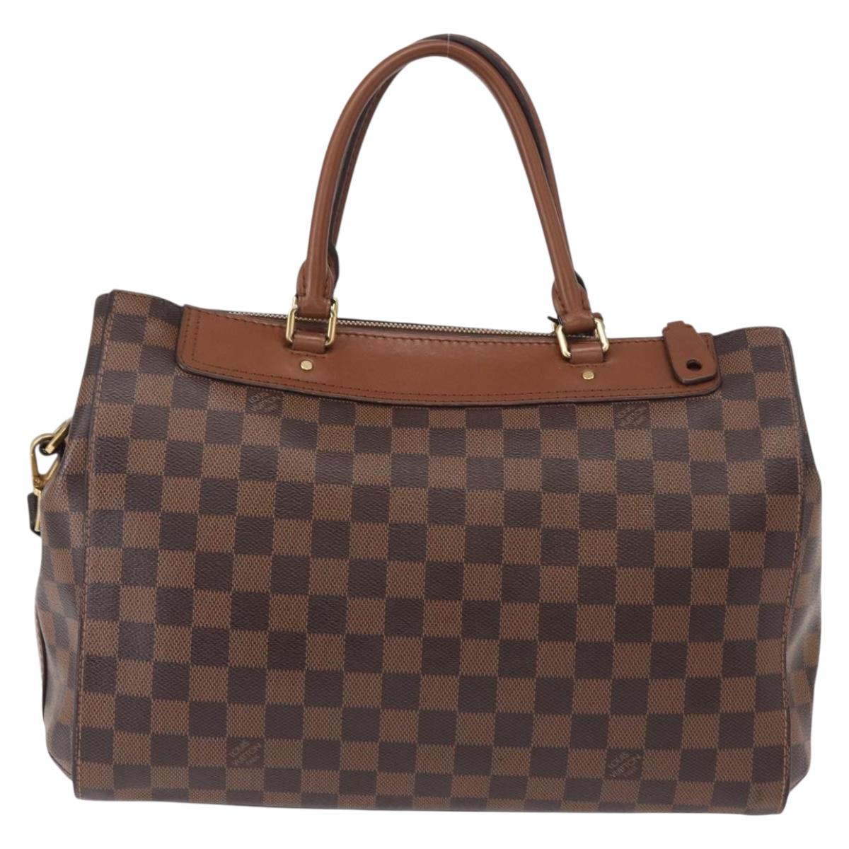 LOUIS VUITTON Damier Ebene Greenwich Hand Bag 2way N41337 LV Auth ka034