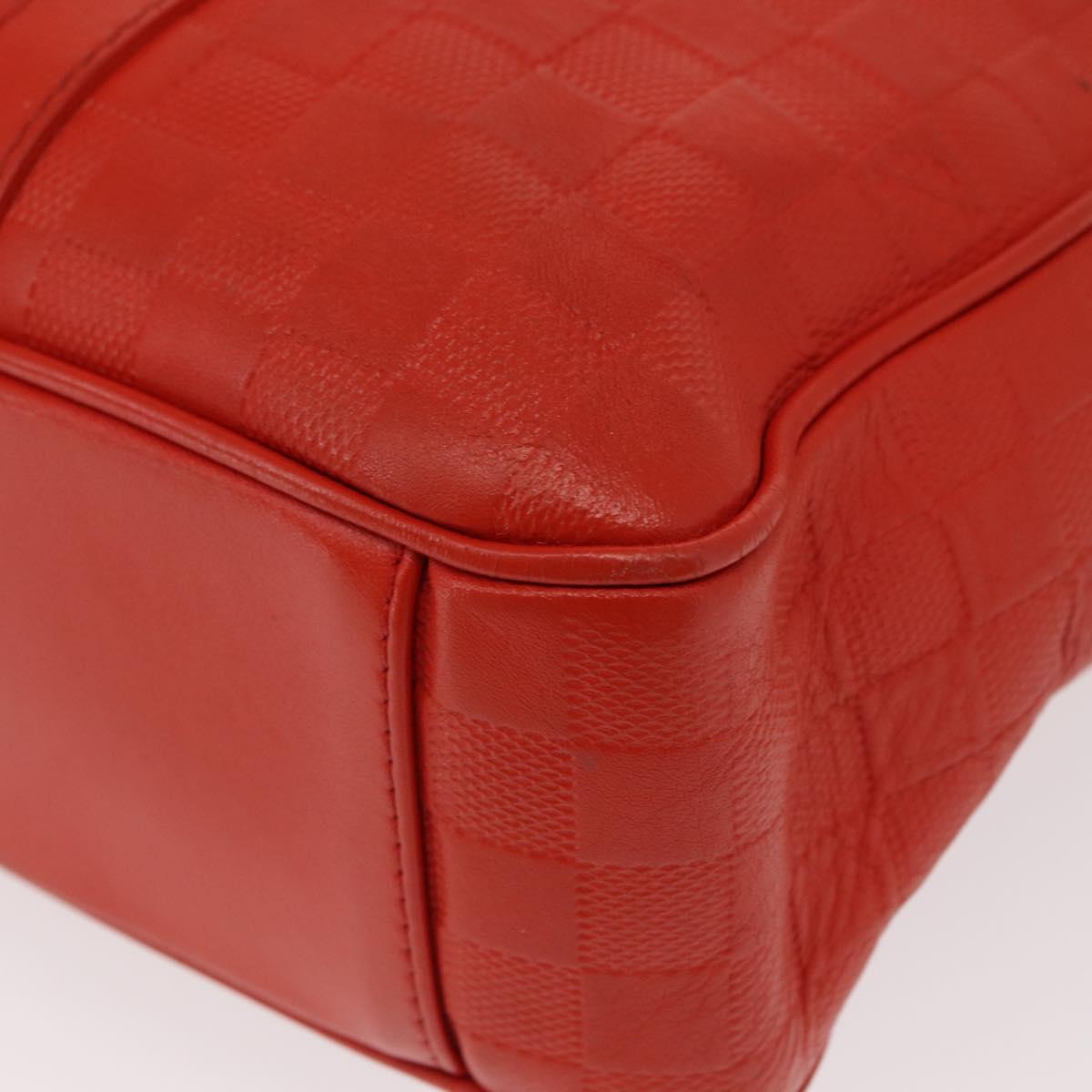 LOUIS VUITTON Damier Anfini Tadao PM 2Way Hand Bag Orange N41268 LV Auth ka035