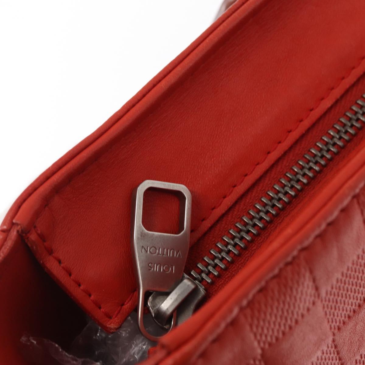 LOUIS VUITTON Damier Anfini Tadao PM 2Way Hand Bag Orange N41268 LV Auth ka035