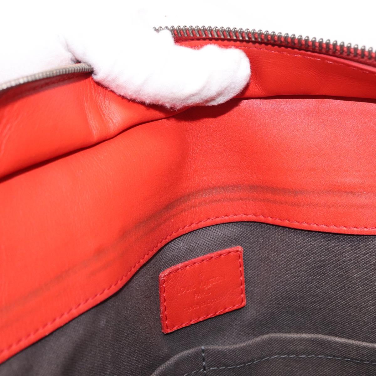 LOUIS VUITTON Damier Anfini Tadao PM 2Way Hand Bag Orange N41268 LV Auth ka035