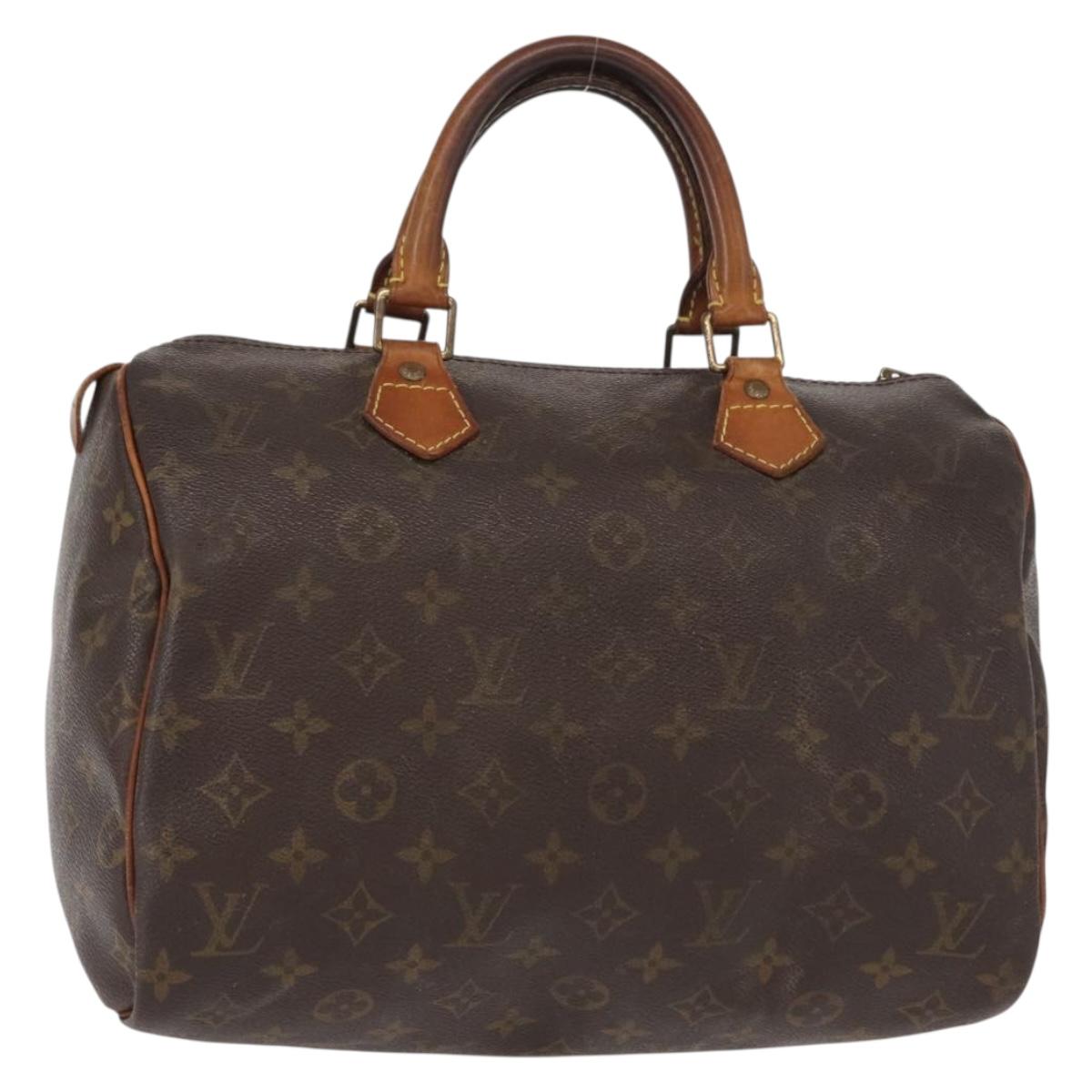 LOUIS VUITTON Monogram Speedy 30 Hand Bag M41526 LV Auth ka038