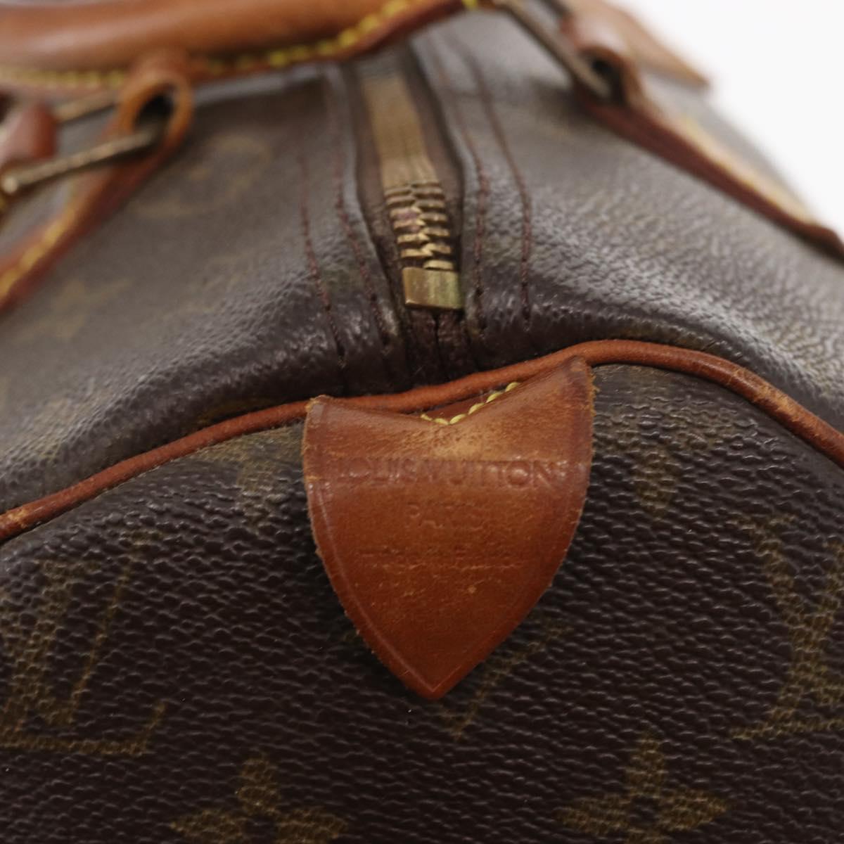 LOUIS VUITTON Monogram Speedy 30 Hand Bag M41526 LV Auth ka038