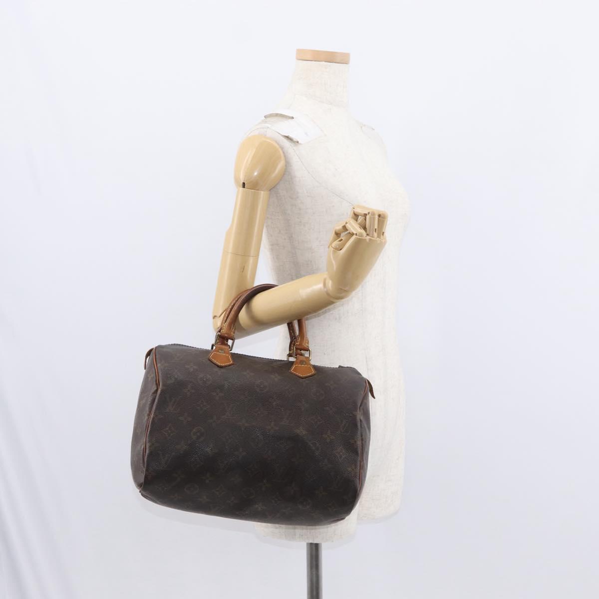 LOUIS VUITTON Monogram Speedy 30 Hand Bag M41526 LV Auth ka038