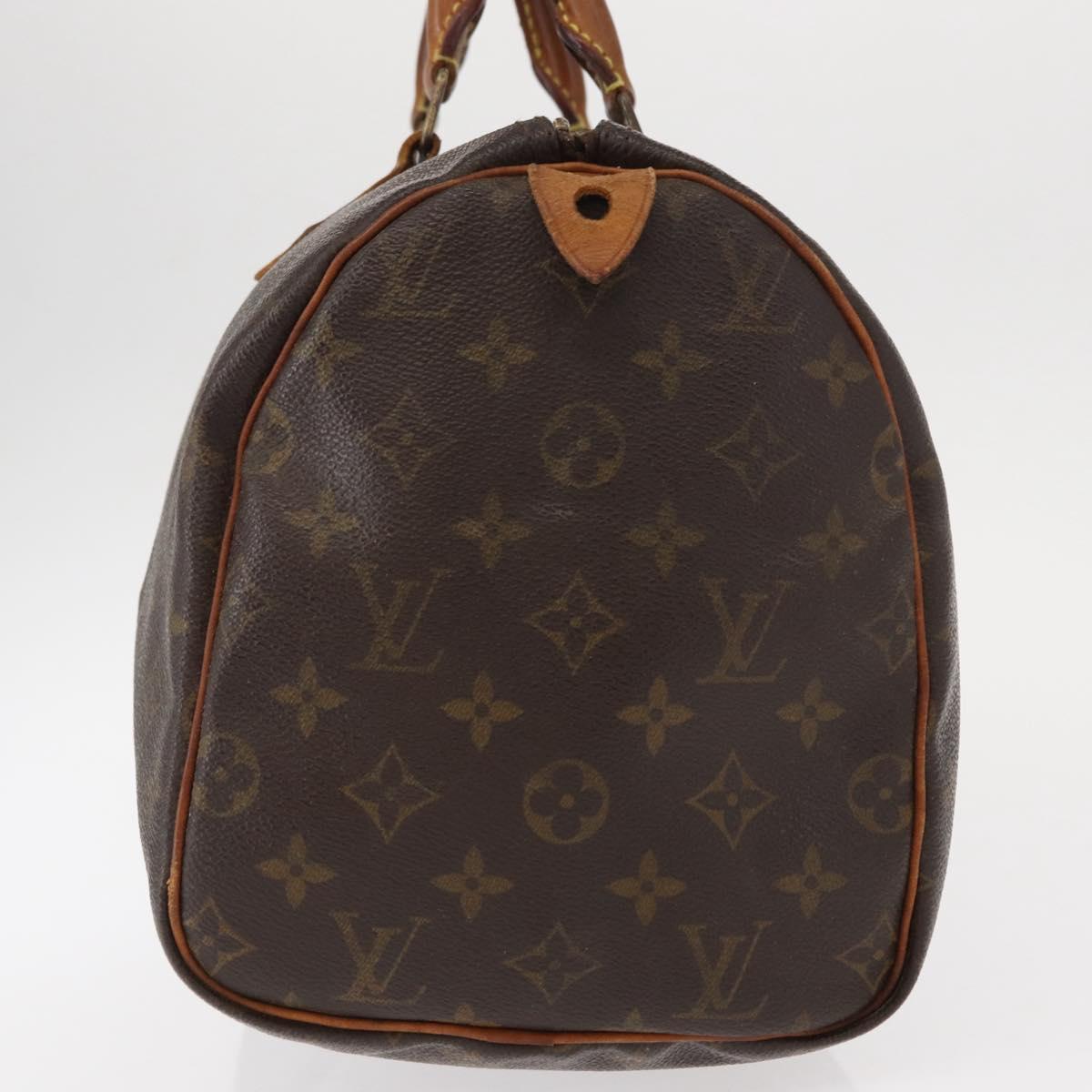 LOUIS VUITTON Monogram Speedy 30 Hand Bag M41526 LV Auth ka038