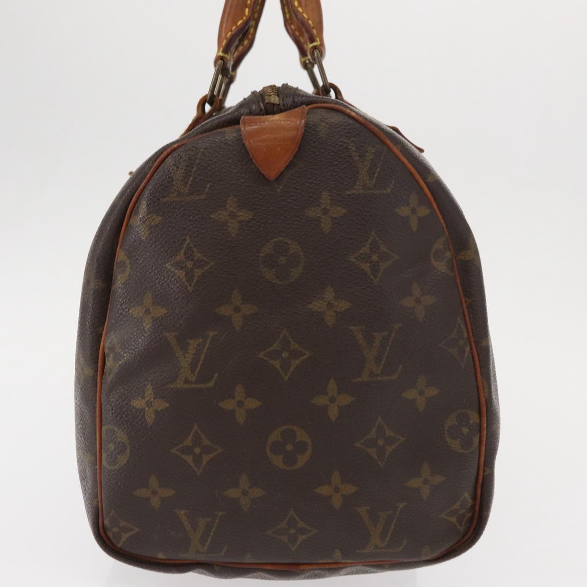LOUIS VUITTON Monogram Speedy 30 Hand Bag M41526 LV Auth ka038
