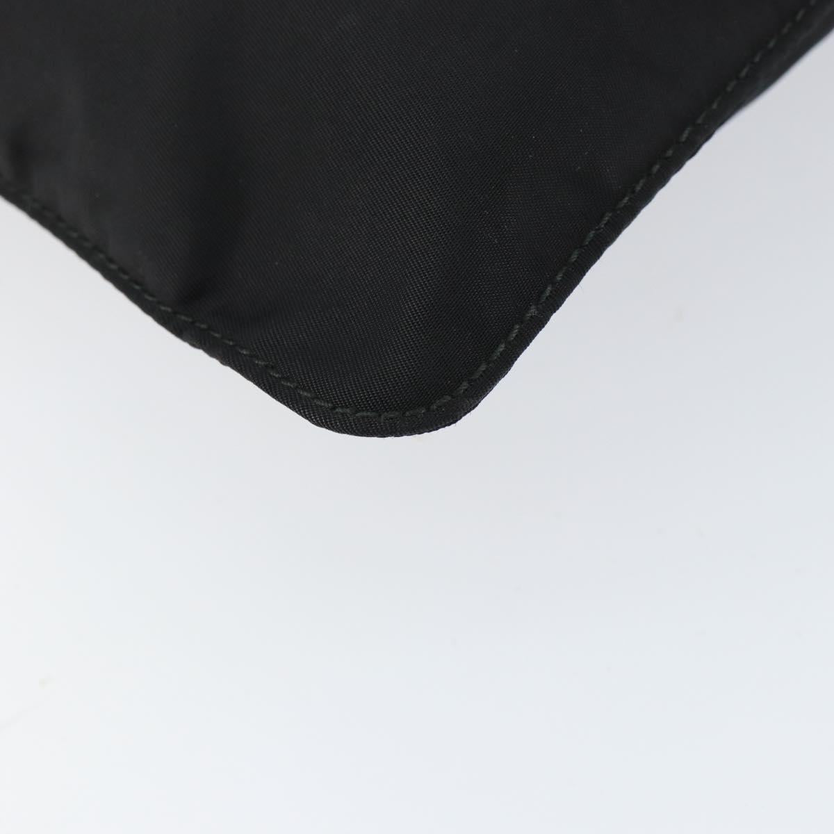 PRADA Shoulder Bag Nylon Black Silver Auth ka039