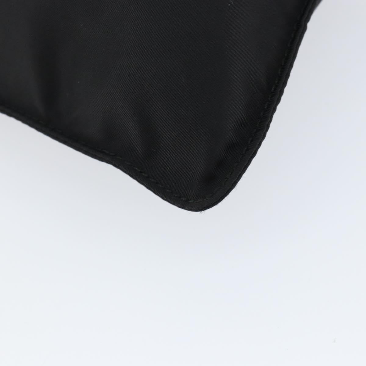 PRADA Shoulder Bag Nylon Black Silver Auth ka039