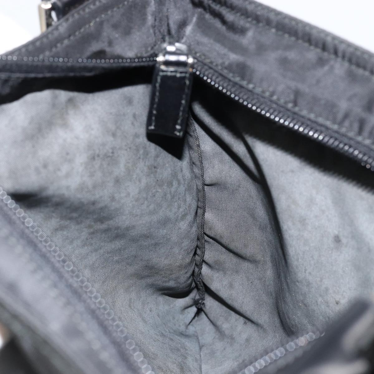 PRADA Shoulder Bag Nylon Black Silver Auth ka039