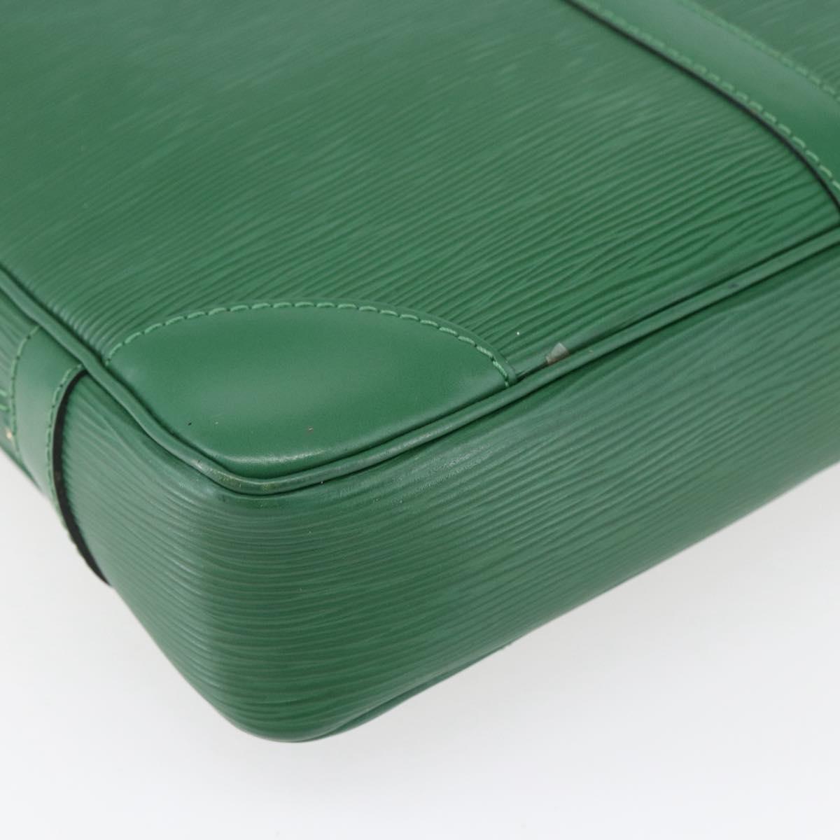 LOUIS VUITTON Epi Porte Documents Voyage Business Bag Green M54474 LV Auth ka041