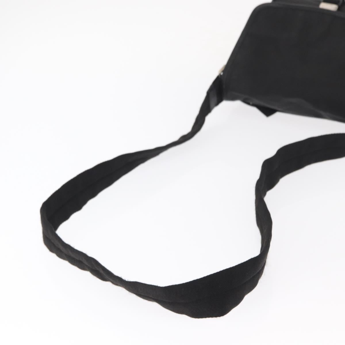 PRADA Shoulder Bag Nylon Black Silver Auth ka045