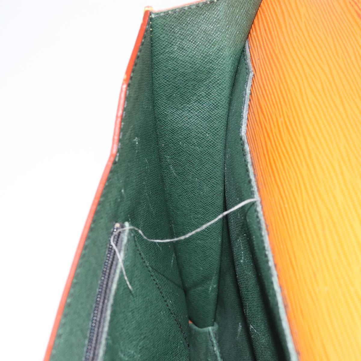 LOUIS VUITTON Epi Serviette Conseiller Zipangu Gold M54428 LV Auth ka051