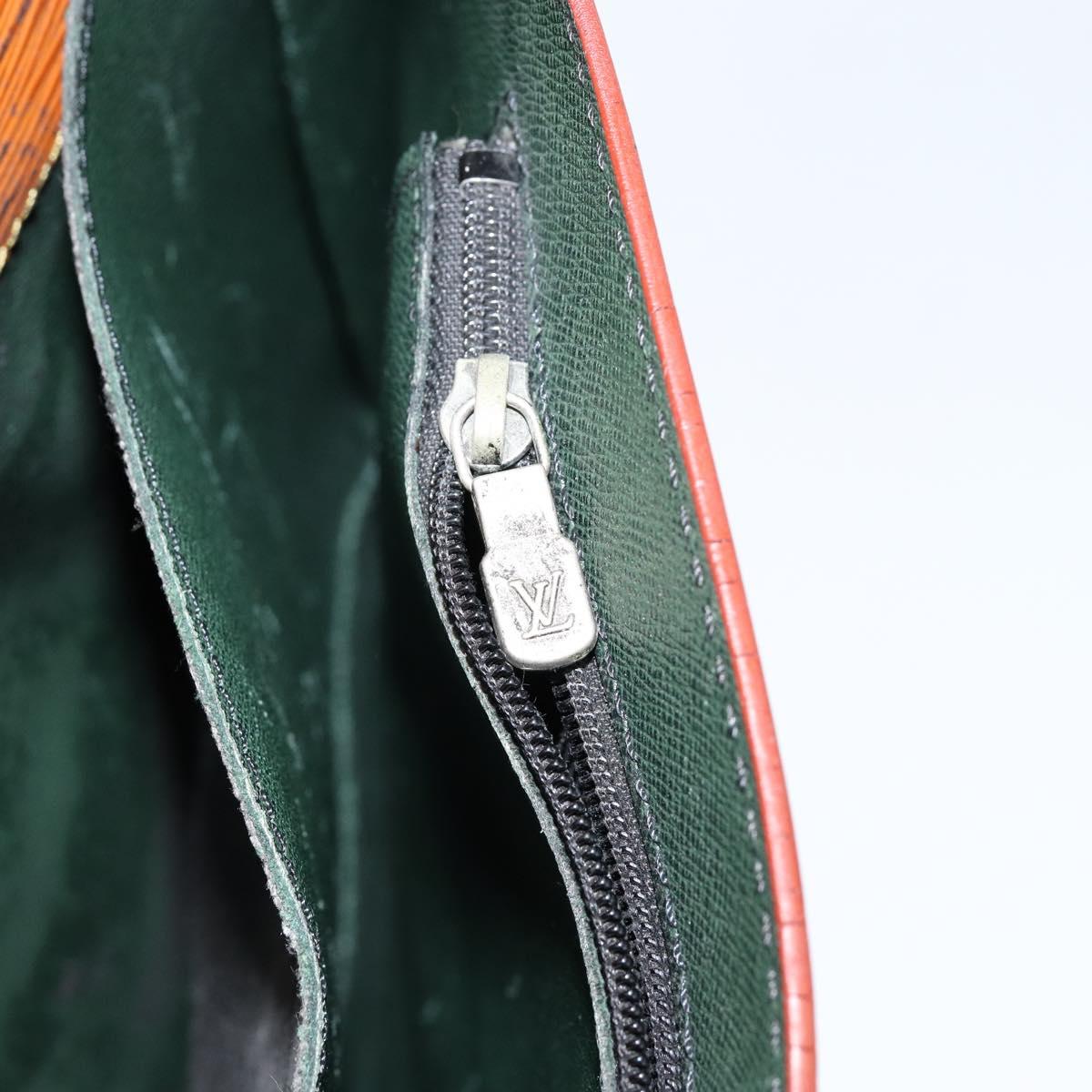 LOUIS VUITTON Epi Serviette Conseiller Zipangu Gold M54428 LV Auth ka051