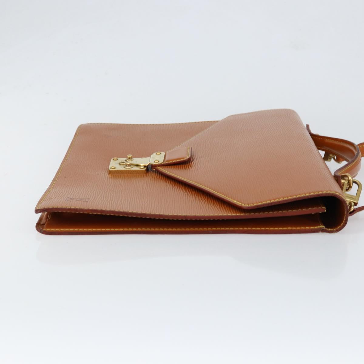 LOUIS VUITTON Epi Serviette Conseiller Zipangu Gold M54428 LV Auth ka051