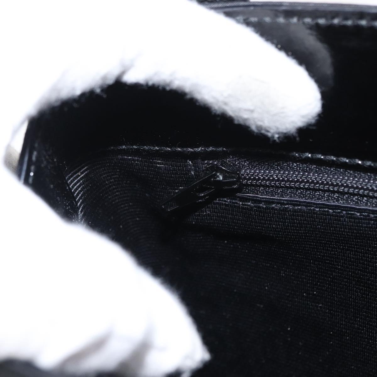 GIVENCHY Hand Bag Leather Black Silver Auth ka060